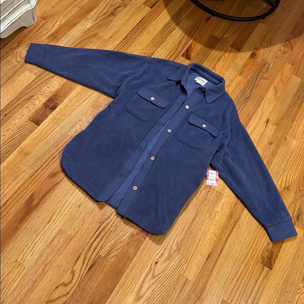 Roxy Cozy Button Up Sherpa Jacket - Picture 6 of 8